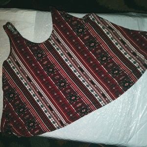 Brown mixed colors and design. Flowey tank shirt